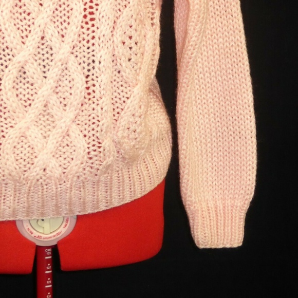 Andrew St John Womans Pink Hand Knit Sweater - Picture 3 of 7